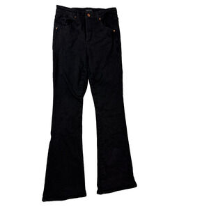 Universal Standard Mid-Rise Flare Jeans Black Wide Leg Flattering Grunge